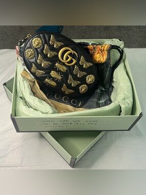 gucci matelasse Animal Studs GG Marmont Waist Bum Crossbody rare large size NIB